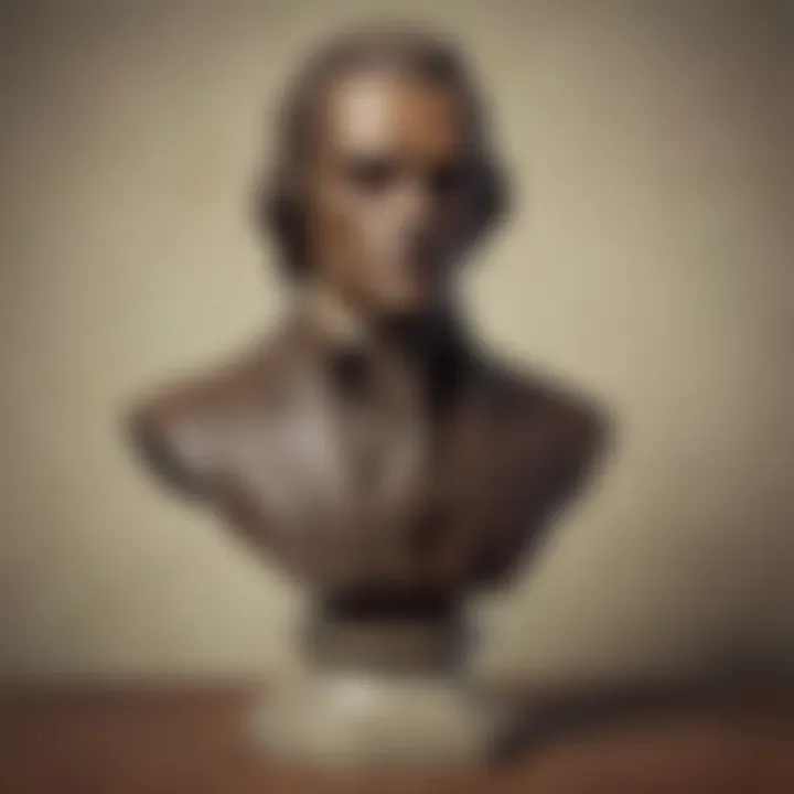 Antique Jefferson Bust Sculpture