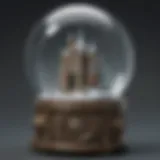 Antique snow globe with intricate design