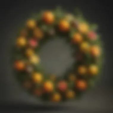 Artisanal Citrus Fruit Wreath