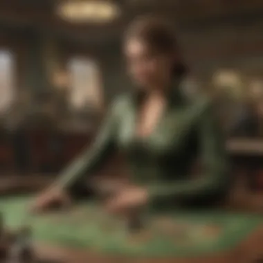 A player contemplating their next move at a roulette table