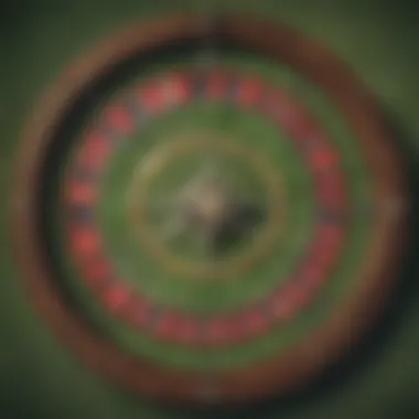 A roulette wheel with the green zero highlighted