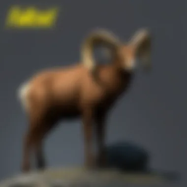 Gameplay Interaction with Bighorn Sheep Gameplay screenshot featuring bighorn sheep interacting with the environment