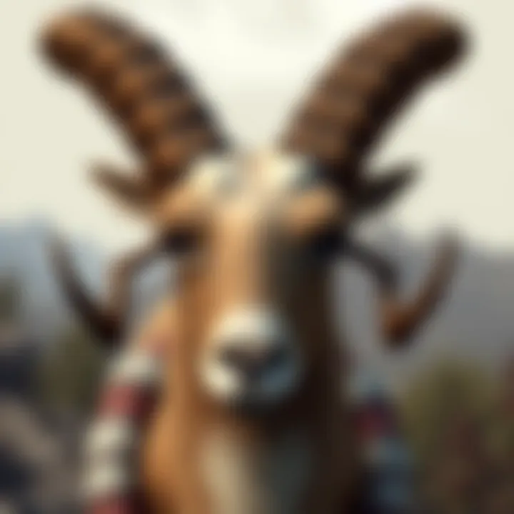 Close-up of Bighorn Sheep's Horns Close-up of a bighorn sheep's impressive horns against a rocky backdrop