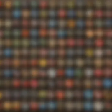 Diverse Bottle Caps Collection A collection of bottle caps representing currency in Fallout