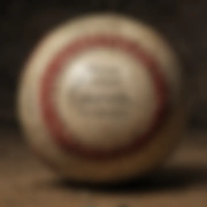 Collector's item: Signature of Legendary Baseball Icon on Ball