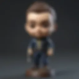 Collection of Fallout bobbleheads on display