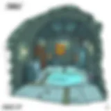 Blueprint of an underground fallout shelter layout