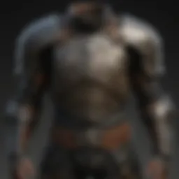 Detailed illustration of leather armor design