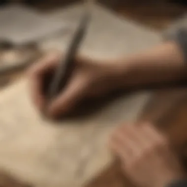 Quill Pen Writing a Heartfelt Goodbye Quill pen writing a heartfelt goodbye