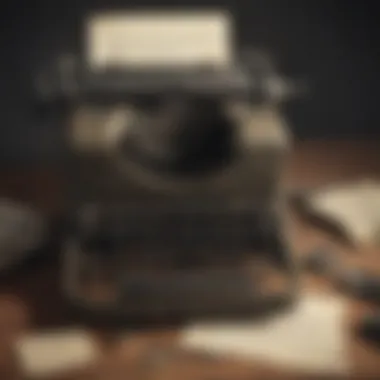 Vintage typewriter with farewell message