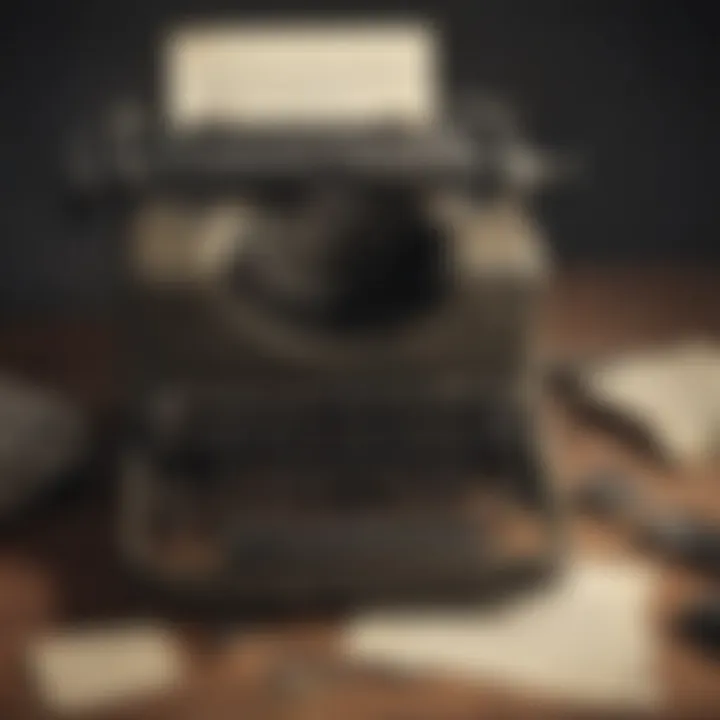Vintage typewriter with farewell message