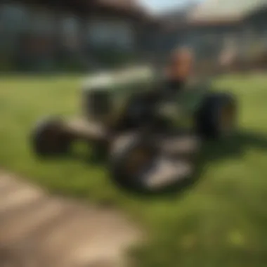 Close-up of Cutlass Mower Blade in Action