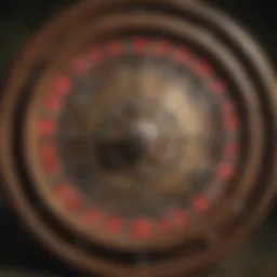 Elegantly designed roulette wheel in motion