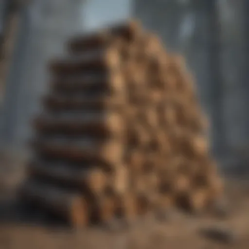 Stack of seasoned firewood