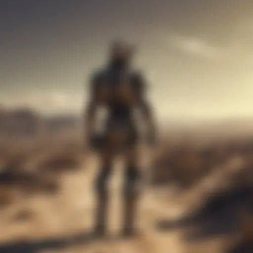 Dynamic artwork inspired by Fallout: New Vegas showcasing the Mojave Wasteland.