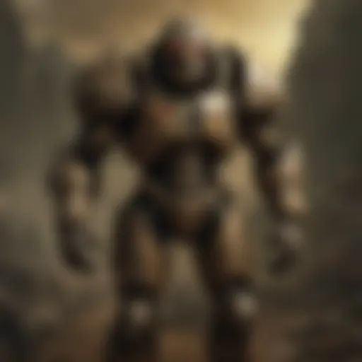 A conceptual illustration of Doom Gog in the Fallout universe