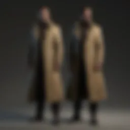 Elegance embodied in trench coat silhouette