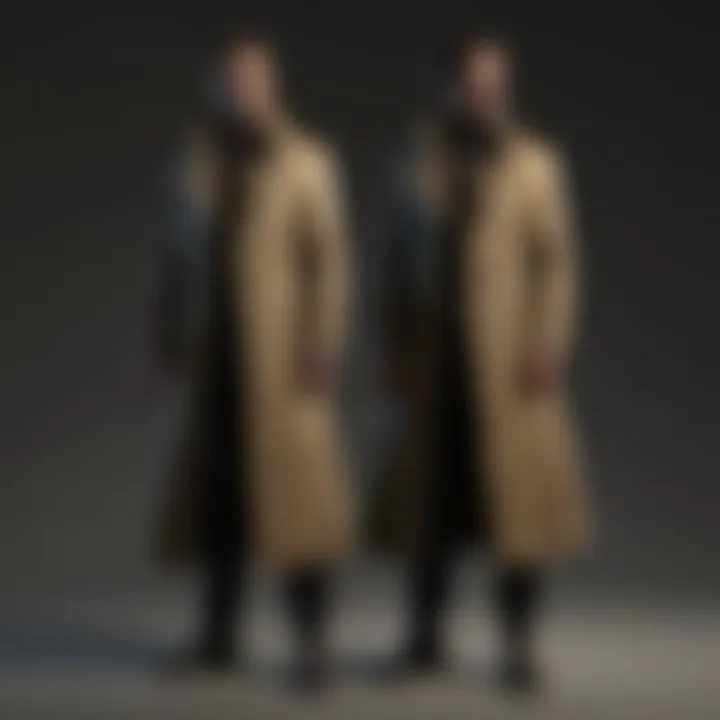 Elegance embodied in trench coat silhouette