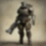 A detailed view of iconic Fallout weaponry
