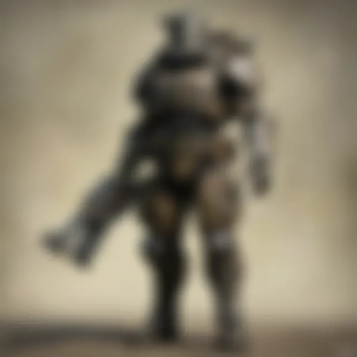 A detailed view of iconic Fallout weaponry