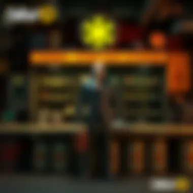 Player Interface of the Atomic Shop Player engaging with the Atomic Shop interface