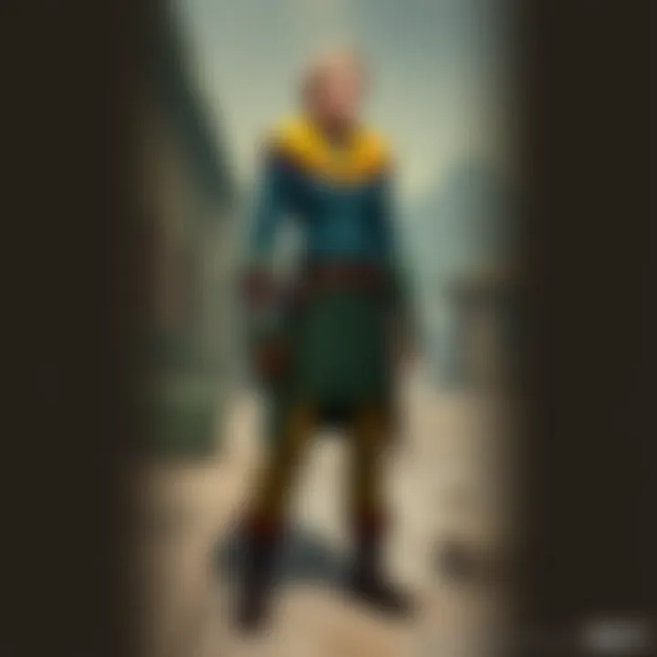 A fashionable outfit inspired by Wasteland culture with vibrant colors.