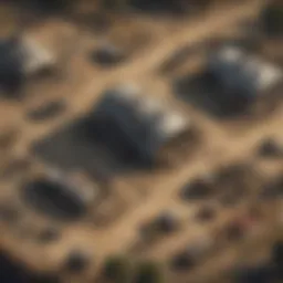 Aerial view of Camp Navarro showcasing its unique architecture