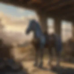 A juxtaposition of the post-apocalyptic landscape with colorful My Little Pony aesthetics