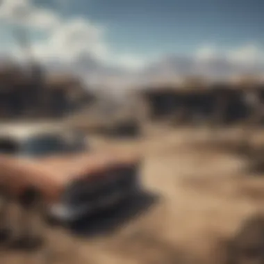 Post-Apocalyptic Landscape of the Five Star Junkyard An overview of the post-apocalyptic landscape surrounding a five star junkyard