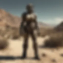 A captivating landscape of the Mojave Desert in Fallout New Vegas