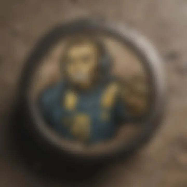 Close-up of a Fallout popsocket attached to a mobile device