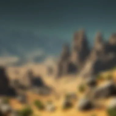 Majestic Terrain of Hidden Valley Stunning landscape view of Hidden Valley showcasing its rugged terrain