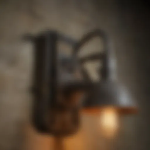 Elegant industrial wall light showcasing vintage design