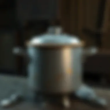 Metal Pot in a Post-Apocalyptic Setting A post-apocalyptic landscape featuring the metal pot as a central element