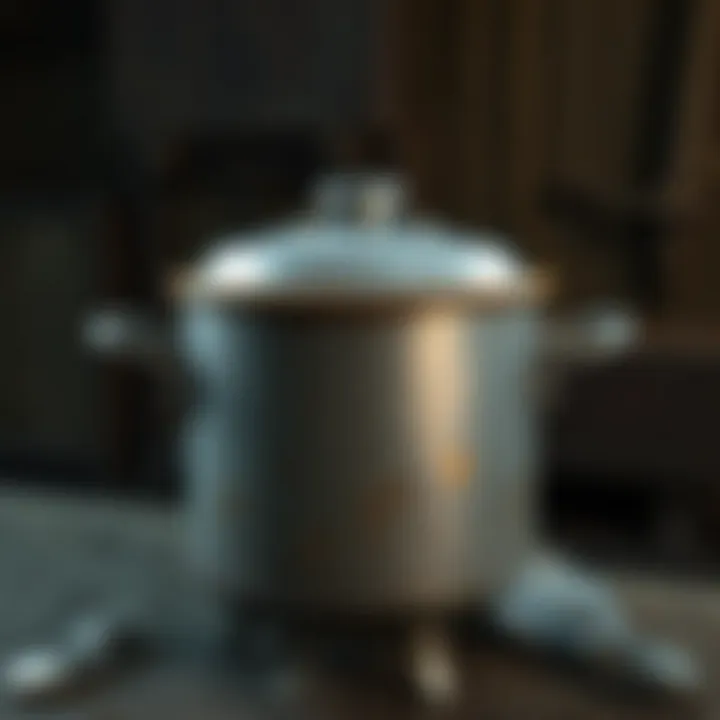 Metal Pot in a Post-Apocalyptic Setting A post-apocalyptic landscape featuring the metal pot as a central element