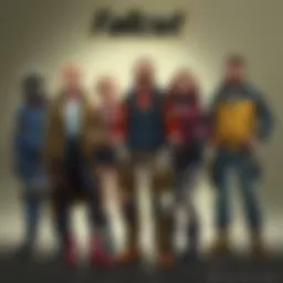 A detailed display of mod wear clothing styles in Fallout, showcasing vibrant colors and unique cuts.