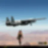 View of Nellis Air Force Base showing advanced aircraft on the runway