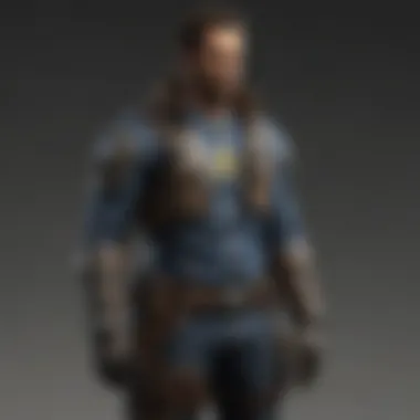 Rugged Raider Apparel A detailed view of a raider outfit showcasing rugged textures and post-apocalyptic design.