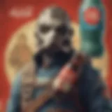 A vintage Nuka Cola poster showcasing the iconic bottle against a retro backdrop.