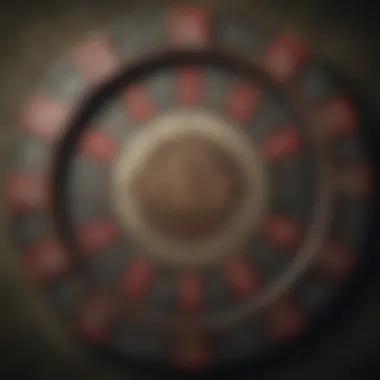 Oversized poker chip as a centerpiece on a gaming table