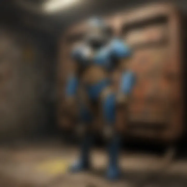Detail of a Vault-Tec paint scheme showcasing retro aesthetics