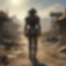 A desolate wasteland filled with remnants of civilization