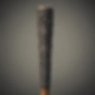 Detailed view of a Raiders pool stick showcasing intricate design patterns