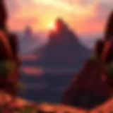 Sunset Over the Majestic Cliffs of Red Rock Canyon Breathtaking view of the Red Rock Canyon cliffs at sunset