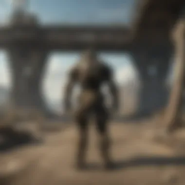 A landscape shot showcasing the bridge's significance in Fallout lore