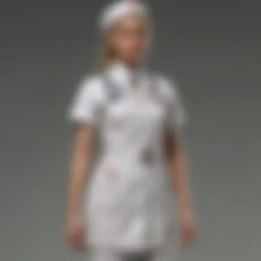 Symbolism of white nurse uniform dress