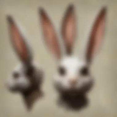 Artwork depicting various appearances of bunny ears in Fallout