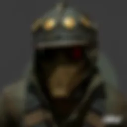 A detailed view of a raider hat showcasing its rugged design.