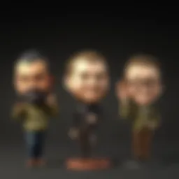 Collection of unique bobbleheads displaying various themes