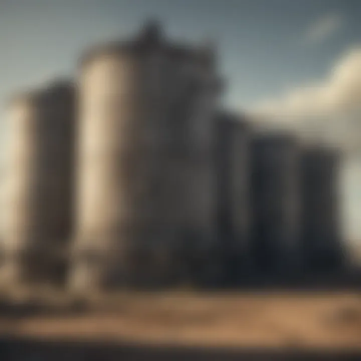 Historical bunker silo demonstrating traditional construction techniques